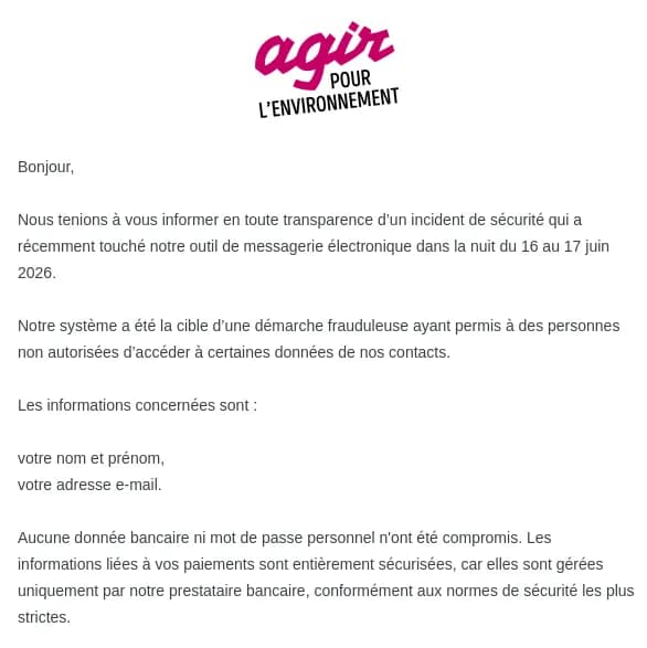 Preuve de fuite du 19 juin 2026
