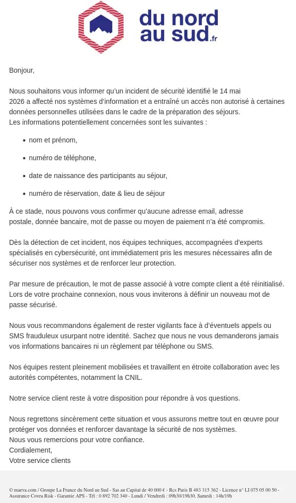 Preuve de fuite du 14 mai 2026