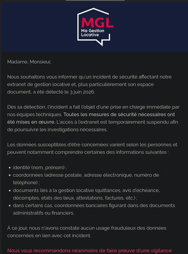 Preuve de fuite du 3 juin 2026